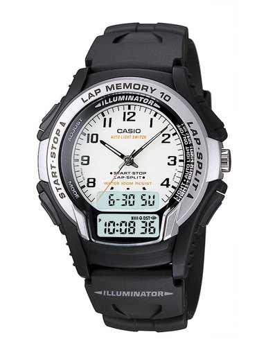 CASIO Unisex Black Small Dial Analogue and Digital Watch