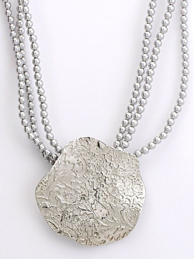 Lencia Grey Swarovski Pearl Necklace