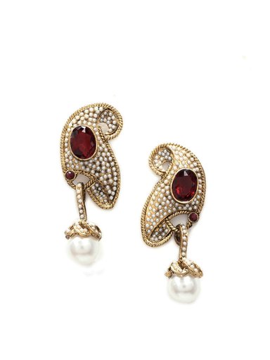 Royal Diadem Golden Earrings