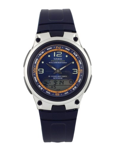 CASIO YOUTH Men Navy Dial Analogue & Digital Time Watch AD182