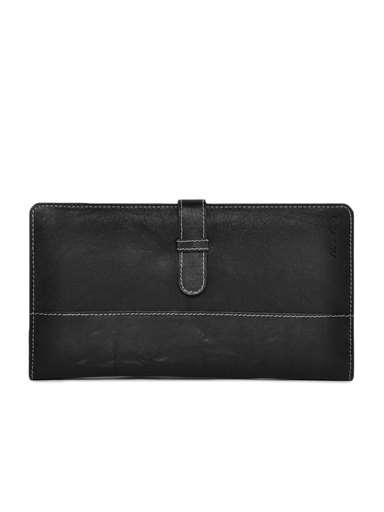 Newhide Black Unisex Casual Passport Holder