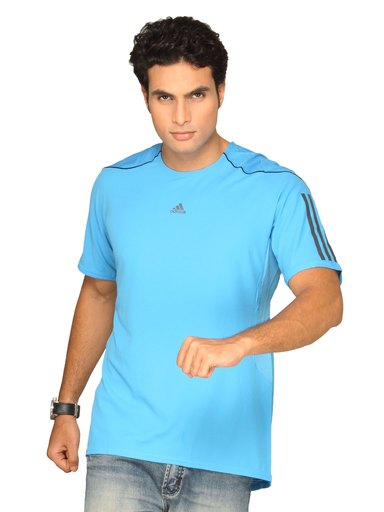ADIDAS Men Blue T-shirt