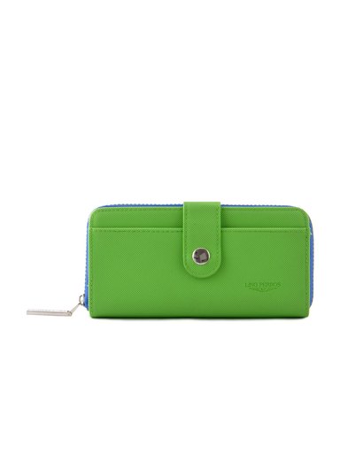 Lino Perros Women Blue Zip Green Wallet