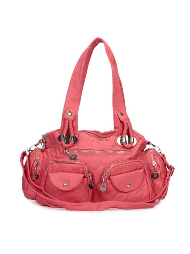 Kiara Women Leatherette Peach Handbag