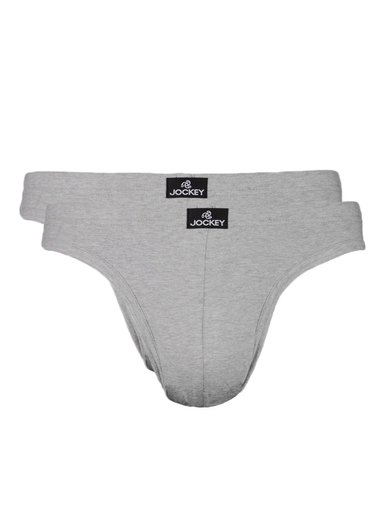 Jockey MC Mens Grey Melange Pack of two Briefs 8003