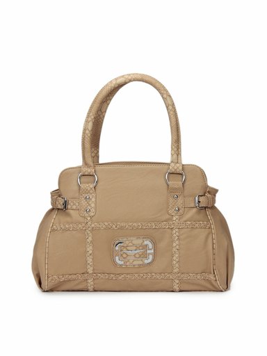 Lino Perros Women Leatherette Beige Handbag