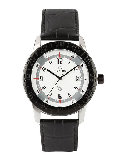 Maxima Men White Dial Watch 24132LMGT