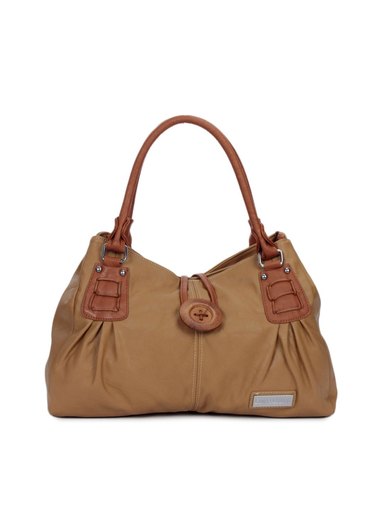Lino Perros Women Leatherite Brown Handbag