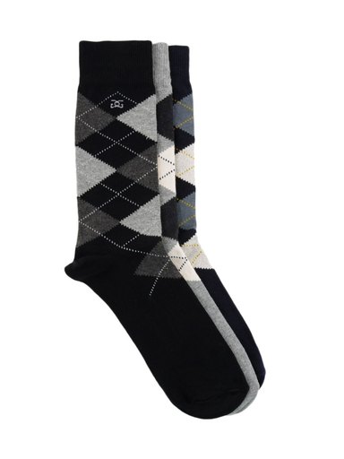 Genesis Men Pack of 3 Checked Socks