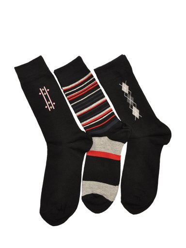 Reid & Taylor Men Stripes Blue Socks