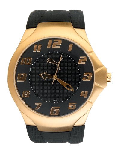 Puma Men Slim Pedal Rose Gold Black Watches