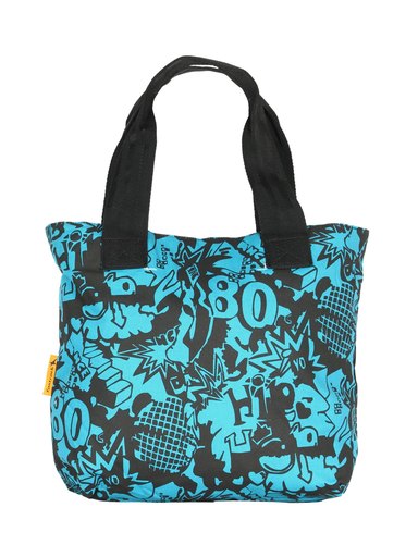 Fastrack Blue Printed Tote Bag