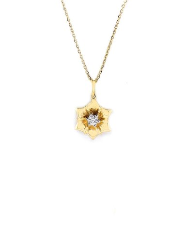 Lucera Gold Plated Pendant With Chain