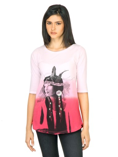 Wrangler Women Native Lady Pink T-shirt