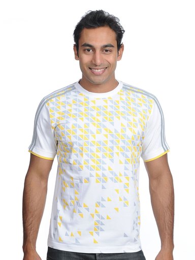 ADIDAS Mens Graphic White T-shirt