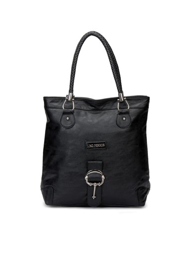 Lino Perros Women Leatherette Black Handbag