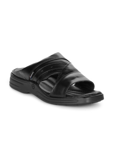 Red Chief Men Black Sandals