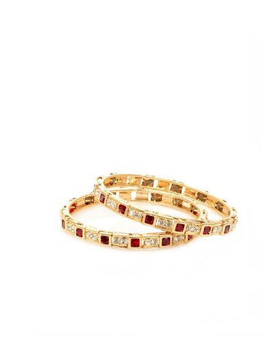 Royal Diadem Set of 2 Golden Bangles