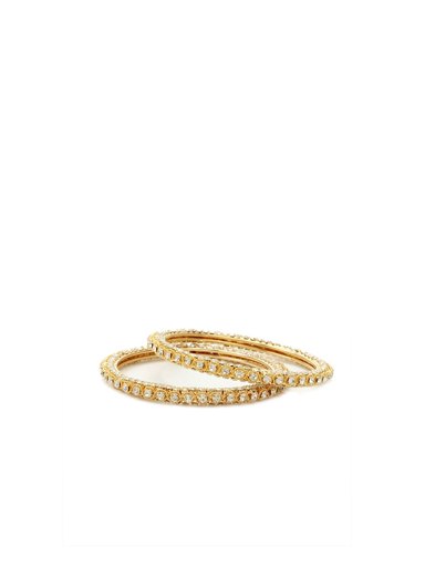 Royal Diadem Set of 2 Golden Bangles