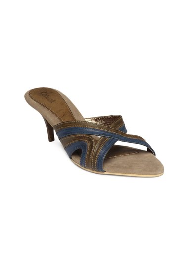 Catwalk Women Blue and Brown Heels