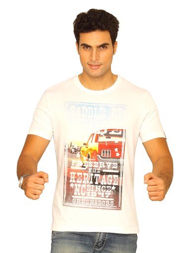 Wrangler Men's Saddle Up White T-shirt