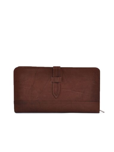 Newhide Brown Unisex Antique Passport Holder