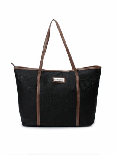 Lino Perros Women Leatherette Black Handbag