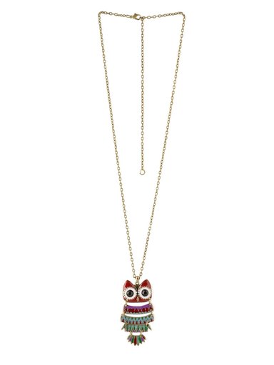 ToniQ Women Red Pendant with Chain