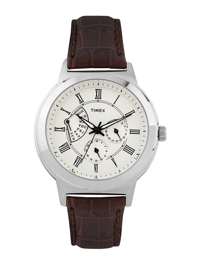 Timex Men Cream Toned Dial Watch