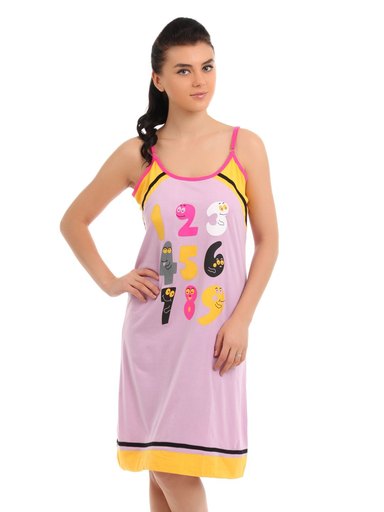 Red Rose Women Lavender Nightdress