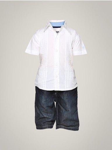 Gini and Jony Boy's Kalin White Navy Kidswear