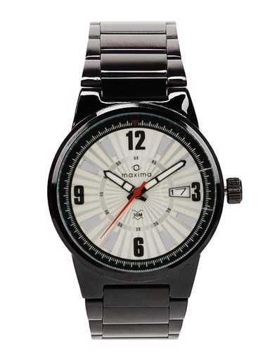 Maxima Men Silver Dial Attivo Watch