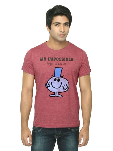 Mr. Men Printed Red T-shirt