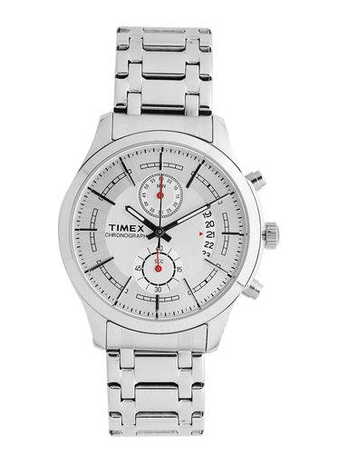 Timex Men Sliver Dial Chronograph Watch