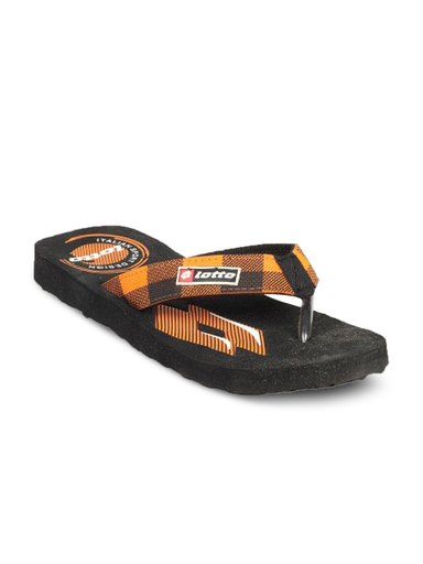 Lotto Men's Bavarian Black Yellow Flip Flop
