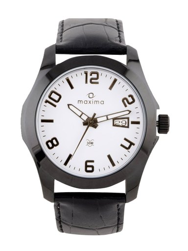 Maxima Men White Dial Attivo Watch