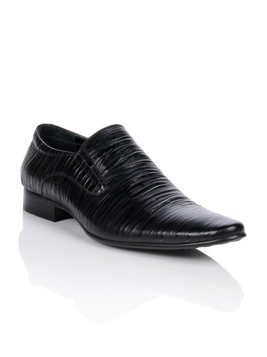 Homme Men Black Semi Formal Shoes