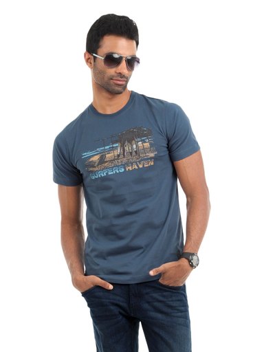 Myntra Men Blue T-shirt