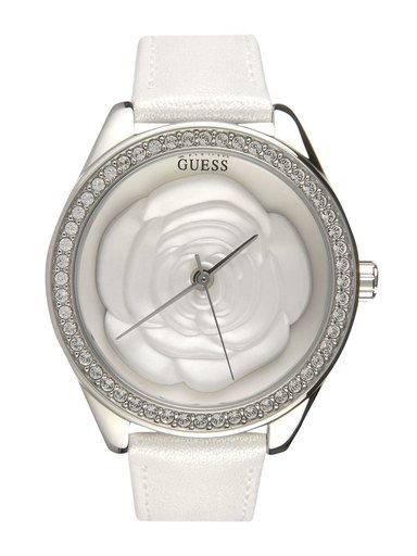 Guess Women Rosette White Watch