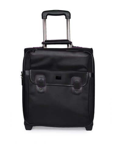 Peter England Unisex Black One Dayer Black Trolley Bag