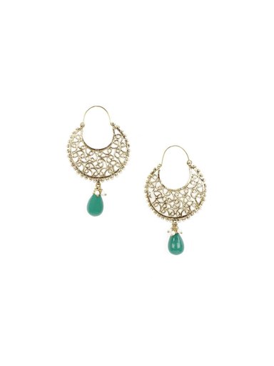 Royal Diadem Green Earrings