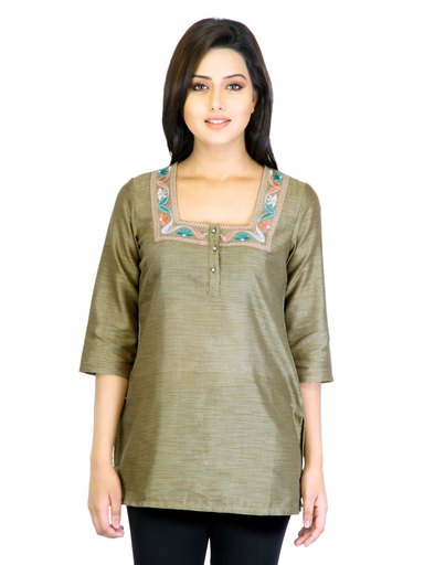 Aurelia Women Olive Kurti