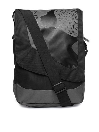 Wildcraft Unisex Grey Printed Messenger Bag