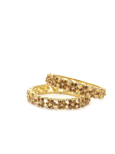Royal Diadem Set of 2 Golden Bangles