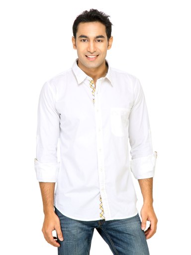 Probase Men Classic White White Shirts