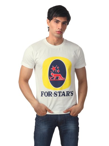 Myntra Men Off White T-shirt