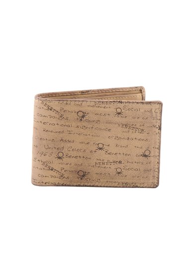 United Colors of Benetton Men Printed Beige Wallets