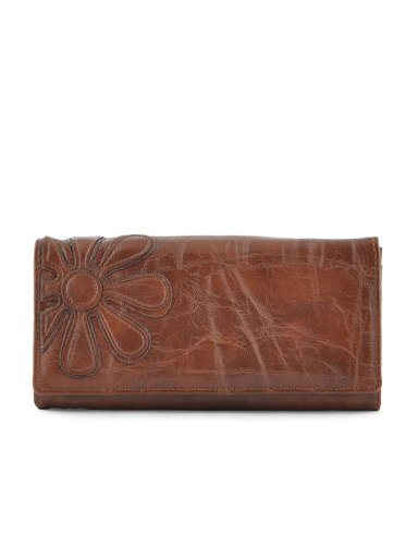Lino Perros Women Flower DK.Brown Wallet