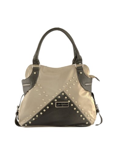 Lino Perros Women Leatherite Beige Handbag