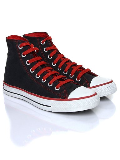 Converse Men Black & Red Shoes